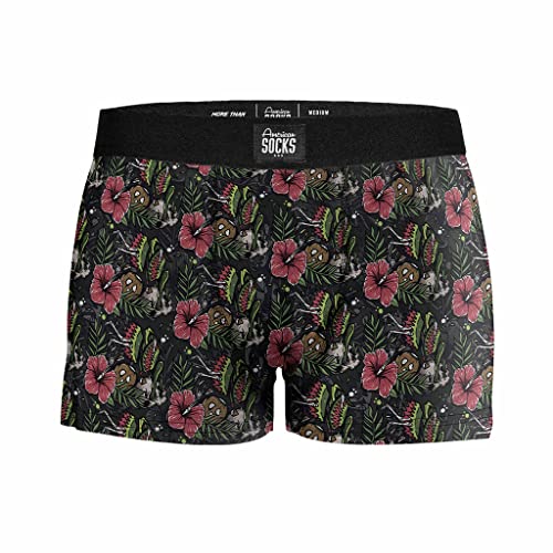 American Socks Carnivorous Herren-Boxershorts aus Baumwolle, mit originellen Drucken, atmungsaktiv, flexibel, weich und bequem., Carnivorous Design, M/XL von American Socks