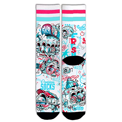 American Socks Fresh - Mid High Signature Series L/XL - Sportsokken voor heren en dames, Crossfit-sokken, Padel-sokken, Running-sokken, Fiets-, Fiets- en Skate-sokken. von American Socks