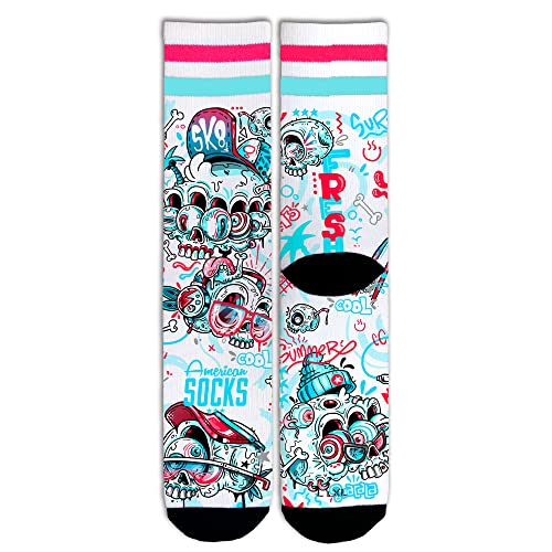 American Socks Fresh - Mid High Signature Series S/M - Sportsokken voor heren en dames, Crossfit-sokken, Padel-sokken, Running-sokken, Fiets-, Fiets- en Skate-sokken. von American Socks