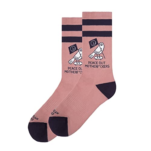 American Socks - Mid High - Sportsocken für Damen und Herren, Crossfit-Socken, Padelsocken, Laufsocken, Fahrrad- und Skatesocken, Frieden aus, One size von American Socks