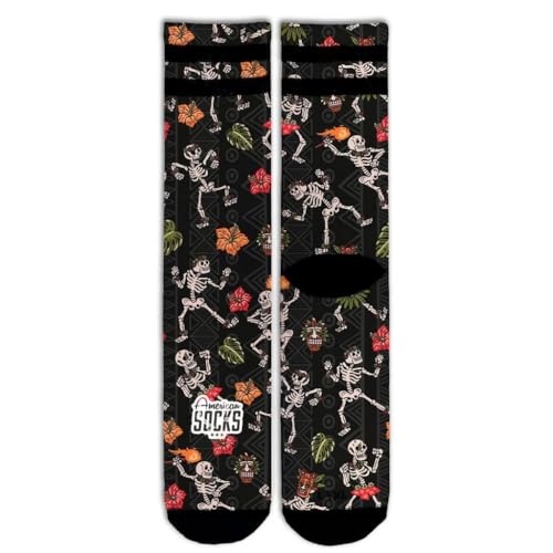 American Socks – Signature Series – Sports, Gym, Bike, Skate, Crossfit, Cycling, Technical Socks (DE/NL/SE/PL, Numerisch, 36, 41, Dancing Skeletons) von American Socks