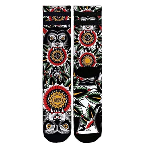 American Socks Wolf - Mid High Signature Series S/M - Sportsokken voor heren en dames, Crossfit-sokken, Padel-sokken, Running-sokken, Fiets-, Fiets- en Skate-sokken. von American Socks