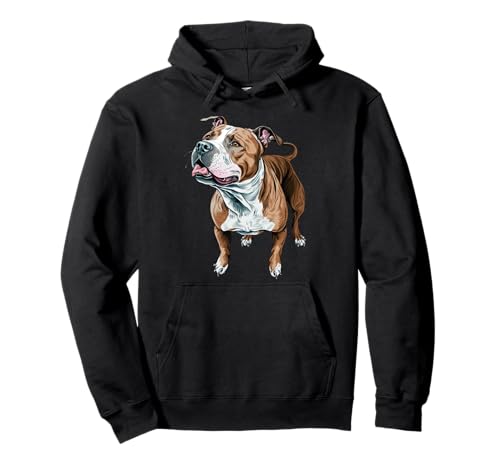 American Staffordshire Terrier, Denkmal für Hunde, Mama, Papa, Welpen Pullover Hoodie von American Staffordshire Terrier Dog Tees NYC