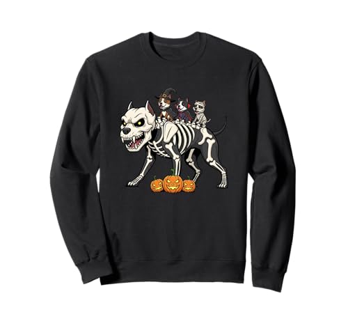 American Staffordshire Terrier Halloween Kinder Herren Damen Sweatshirt von American Staffordshire Terrier Halloween Boy Girl