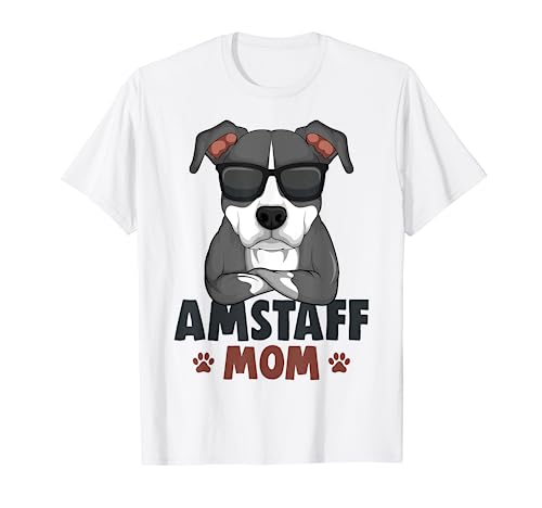 American Staffordshire Terrier Amstaff Mom Hunde Mama T-Shirt von American Staffordshire Terrier Hunde Geschenke