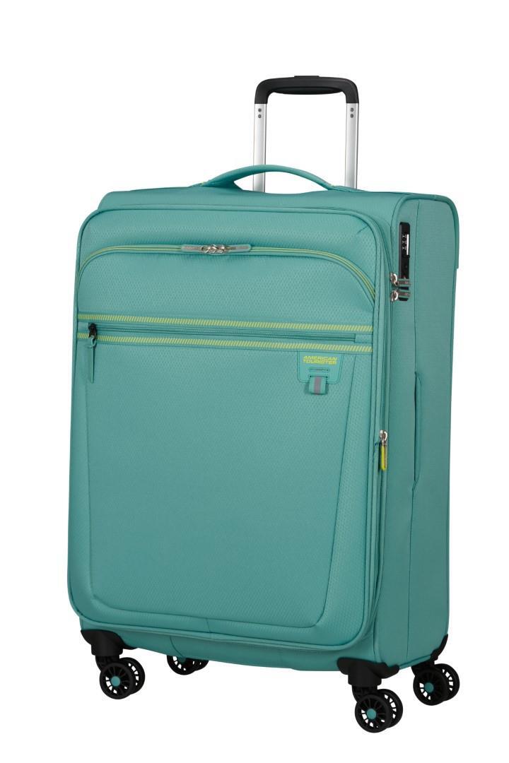 American Tourister - AEROSPIN 4Rad-Weichgepäcktrolley Spinner M Exp Dusty Turquoise Mint von American Tourister
