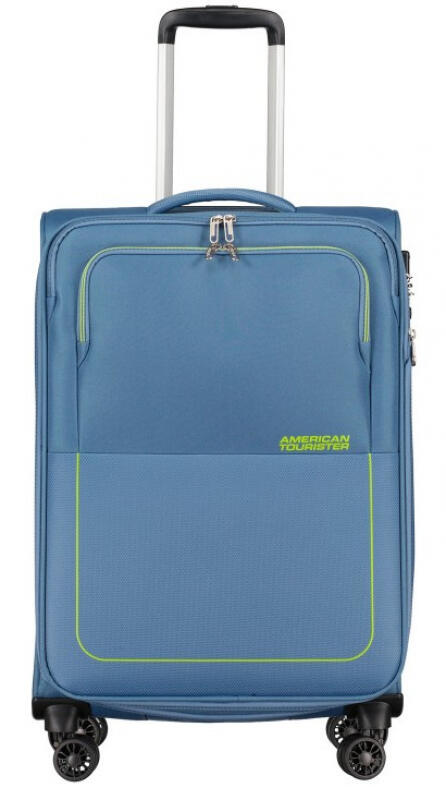American Tourister - American Tourister Air Wave Spinner 66cm 3,2kg 68/74l erweiterbar coronet blue/lime Blau von American Tourister