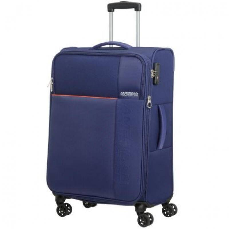American Tourister - American Tourister Fun Cruise Spinner M 68cm 3,3kg erw. 69/74l navy/orange Blau von American Tourister