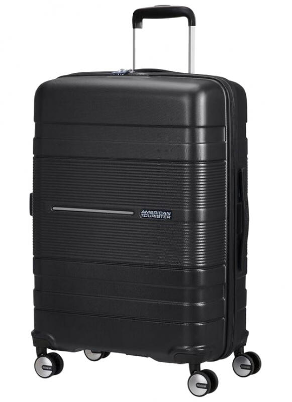 American Tourister - American Tourister Funstripe 4-Rad Trolley M 66cm 3,6kg 63,5l schwarz Schwarz von American Tourister