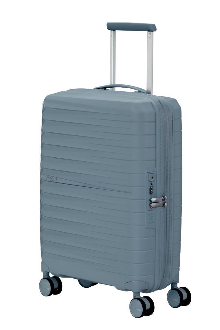 American Tourister - FASTWORWARD 4Rad-Schalentrolley Spinner 55 Tsa Exp Steel Blue Hellblau von American Tourister