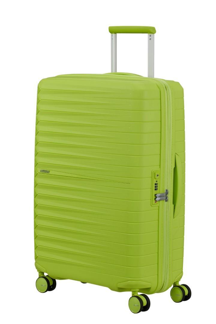 American Tourister - FASTWORWARD 4Rad-Schalentrolley Spinner 68 Exp Neon Lime Grün von American Tourister