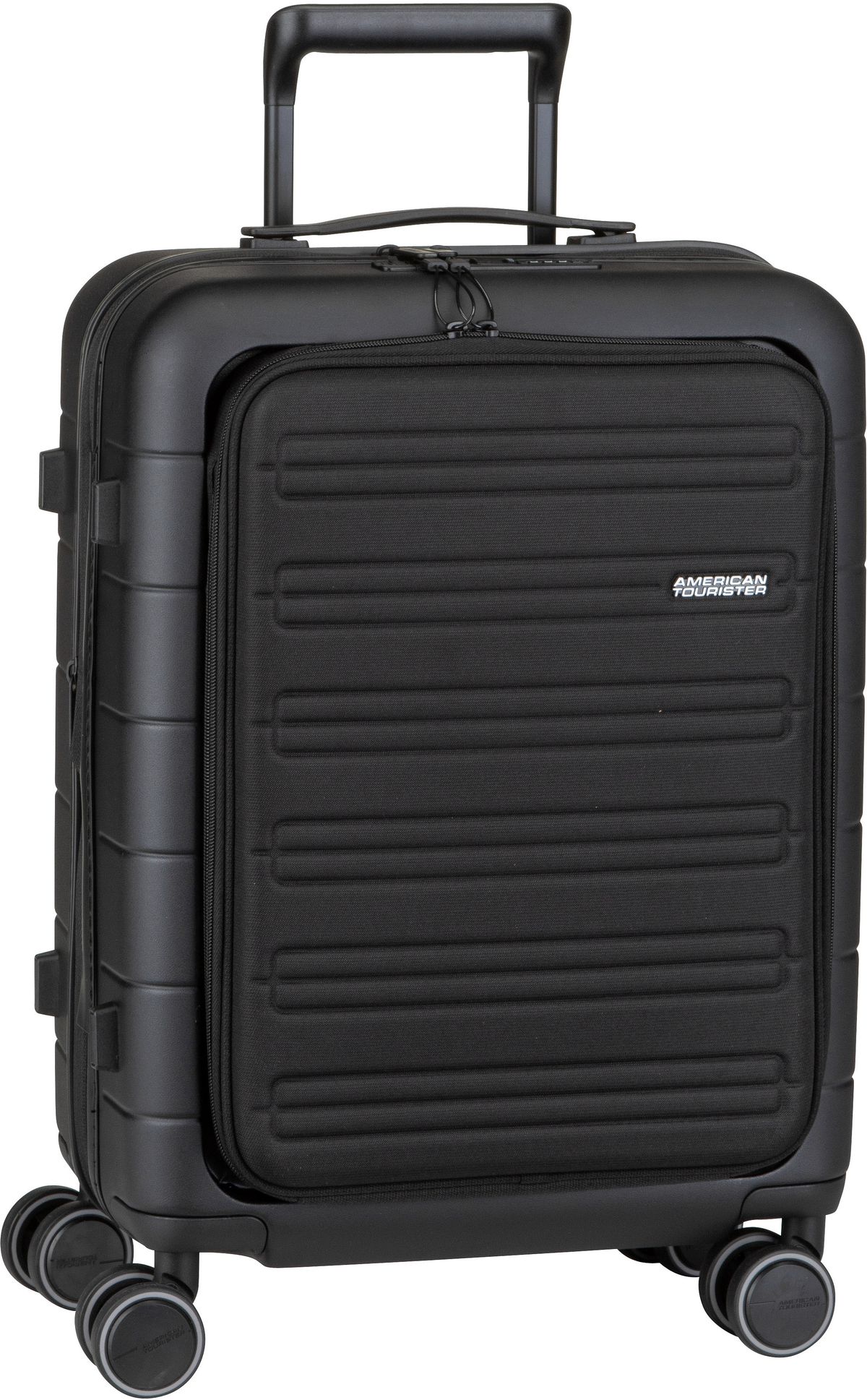 American Tourister Novastream Spinner 55 EXP Smart  in Schwarz (35 Liter), Handgepäck von American Tourister