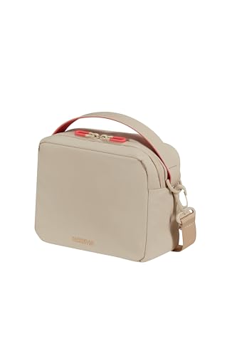 American Tourister Puffypop - Tasche, 20 cm - Mit AirPods-Fach, Abnehmbarer Schultergurt - Beige von American Tourister