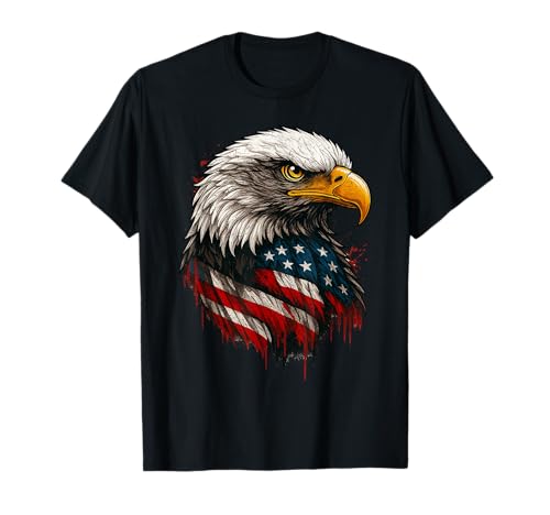 Amerikanische Flagge Patriotischer Adler USA Amerika Bürger Frauen Männer T-Shirt Amerikanische Flagge Patriotischer Adler USA Amerika Bürger Frauen Männer T-Shirt von American USA Flag Eagle 4th Of July Gifts