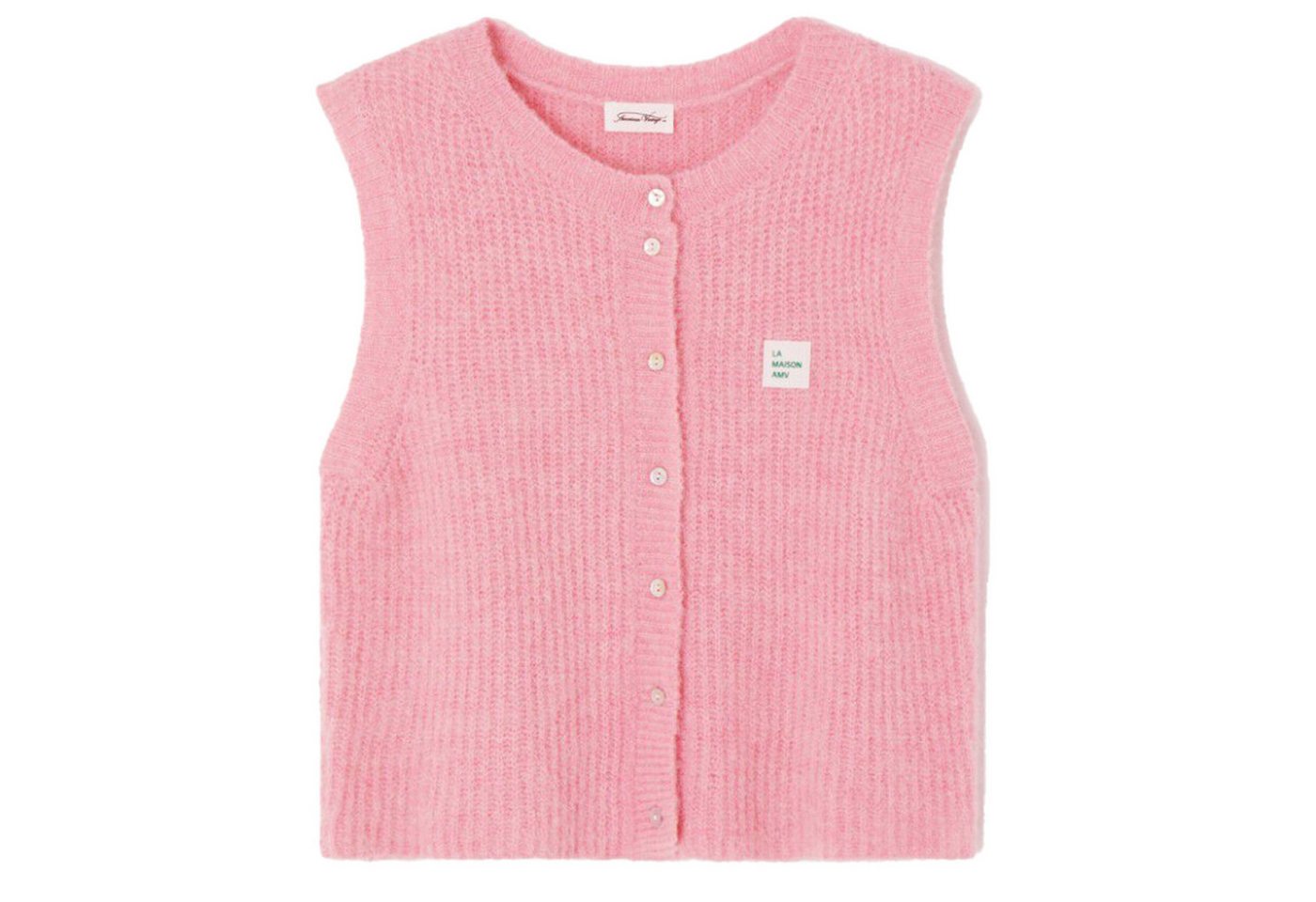 American Vintage Longweste Weste EAST mit Alpaka in Rosa von American Vintage