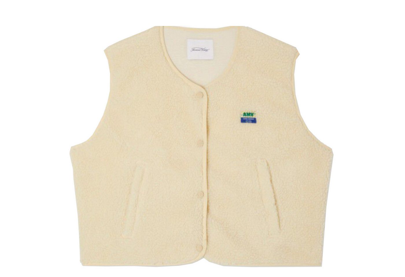 American Vintage Longweste Weste HOKTOWN aus Teddy-Fell von American Vintage