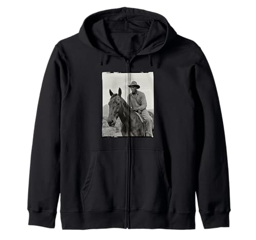 Black Cowboy Pride Western History Vintage Rider Damen Herren Kapuzenjacke von American West Heritage African Cowboy Retro Art