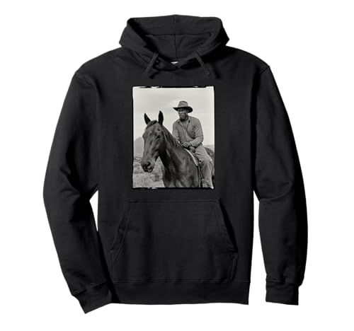 Black Cowboy Pride Western History Vintage Rider Damen Herren Pullover Hoodie von American West Heritage African Cowboy Retro Art