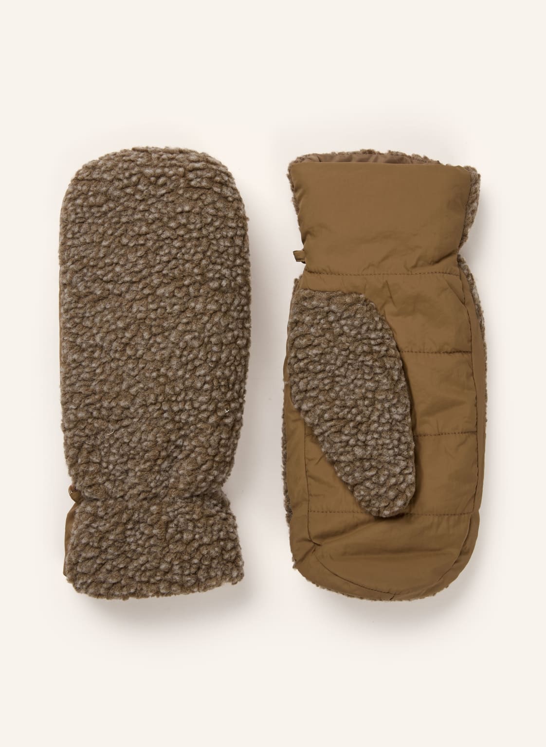 American Vintage Fäustlinge Hoktown Mit Teddyfell braun von American vintage