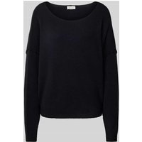 American Vintage Oversized Strickpullover mit Rundhalsausschnitt Modell 'DAMSVILLE in Black, Größe M/L von American vintage