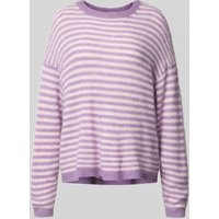 American Vintage Oversized Strickpullover mit Rundhalsausschnitt Modell 'NENYBA' in Flieder, Größe M von American vintage