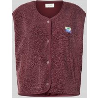 American Vintage Relaxed Fit Weste mit Logo-Patch Modell 'Hoktown' in Bordeaux Melange, Größe M/L American Vintage Relaxed Fit Weste mit Logo-Patch Modell 'Hoktown' in Bordeaux Melange, Größe M/L von American vintage