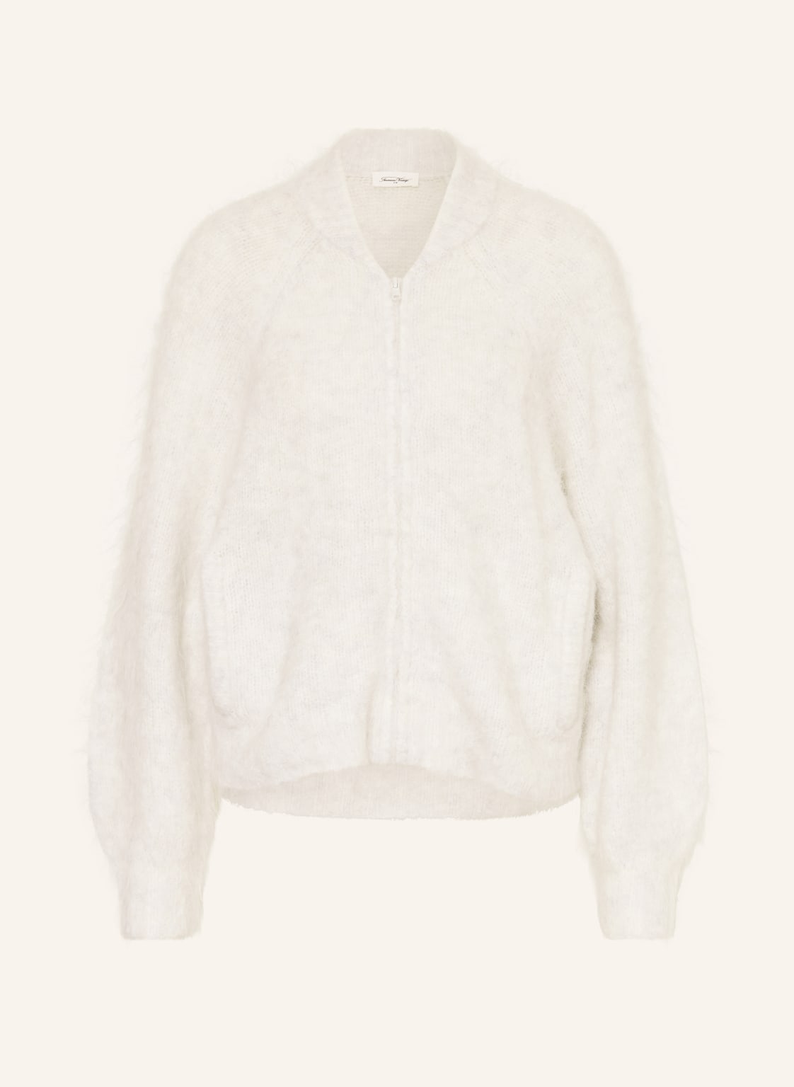 American Vintage Strickjacke Niby Mit Alpaka grau von American vintage