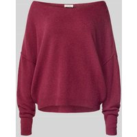 American Vintage Strickpullover mit U-Boot-Ausschnitt Modell 'DAMSVILLE' in Bordeaux Melange, Größe M/L von American vintage