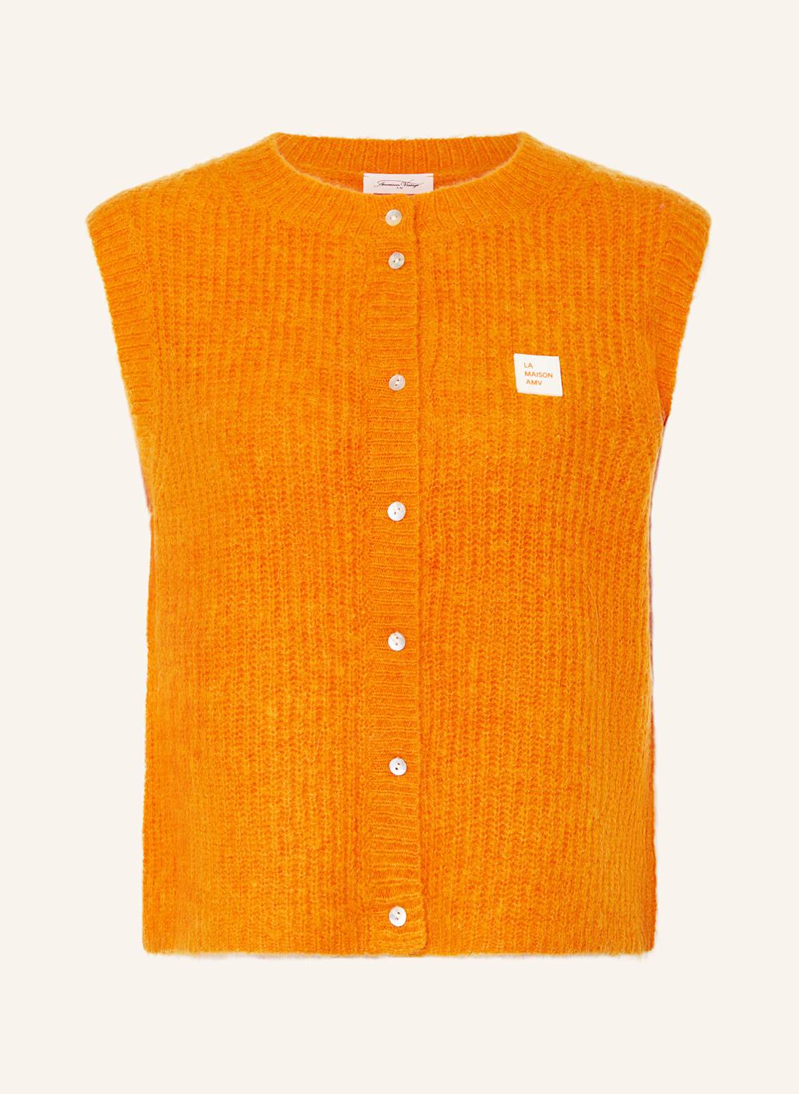 American Vintage Strickweste East Mit Alpaka orange von American vintage