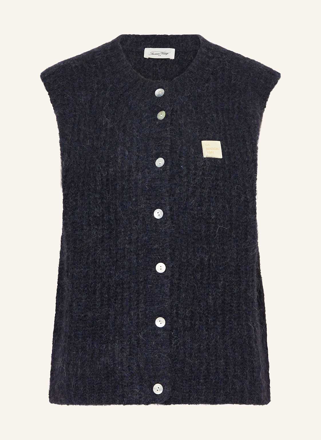 American Vintage Strickweste East Mit Alpaka blau von American vintage