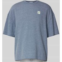 American Vintage T-Shirt mit Label-Patch Modell 'OFYBOW' in Mittelgrau Melange, Größe S/M von American vintage