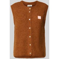 American Vintage Strickweste mit Label-Patch in Cognac Melange, Größe L American Vintage Strickweste mit Label-Patch in Cognac Melange, Größe L von American vintage