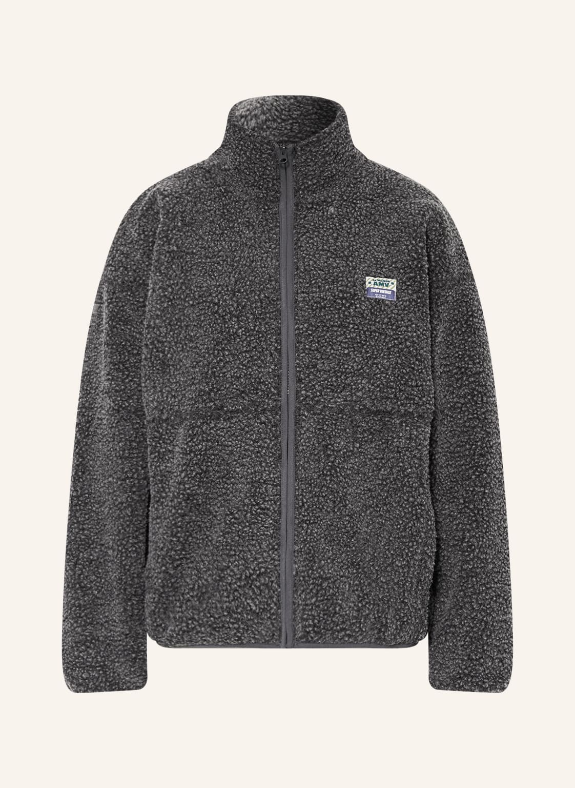 American Vintage Teddyfell-Jacke Hoktown grau von American vintage