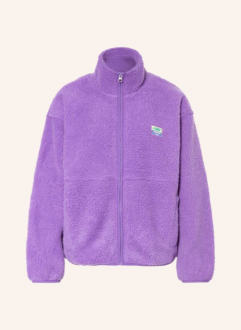 American Vintage Teddyfell-Jacke Hoktown lila von American vintage