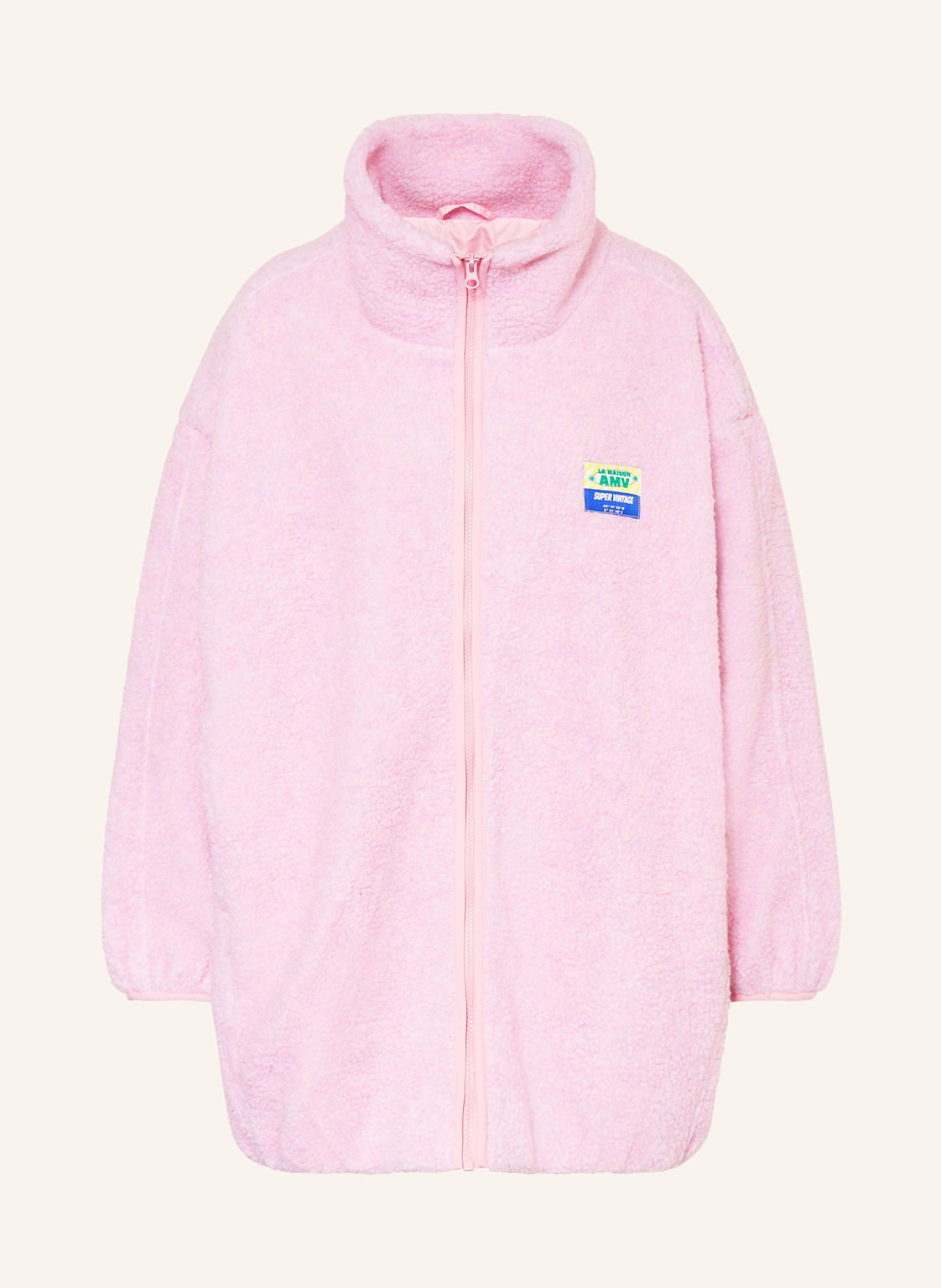 American Vintage Teddyfell-Jacke Hoktown rosa von American vintage