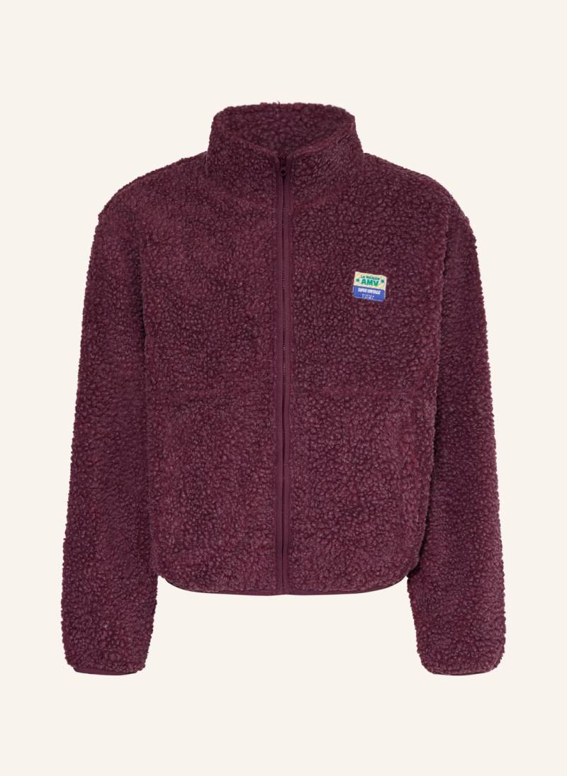 American Vintage Teddyfell-Jacke rot American Vintage Teddyfell-Jacke rot von American vintage