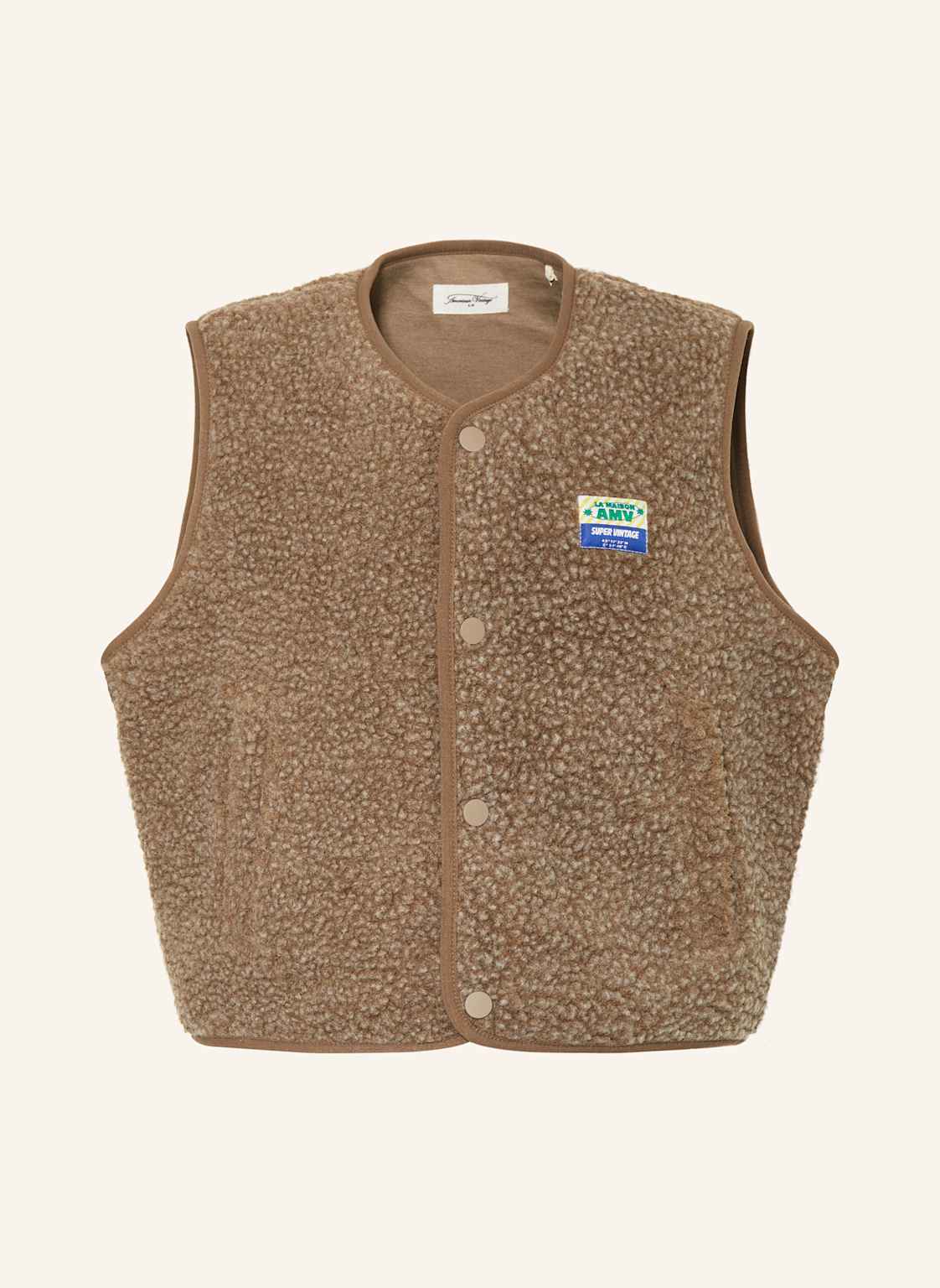 American Vintage Teddyfell-Weste Hoktown beige von American vintage
