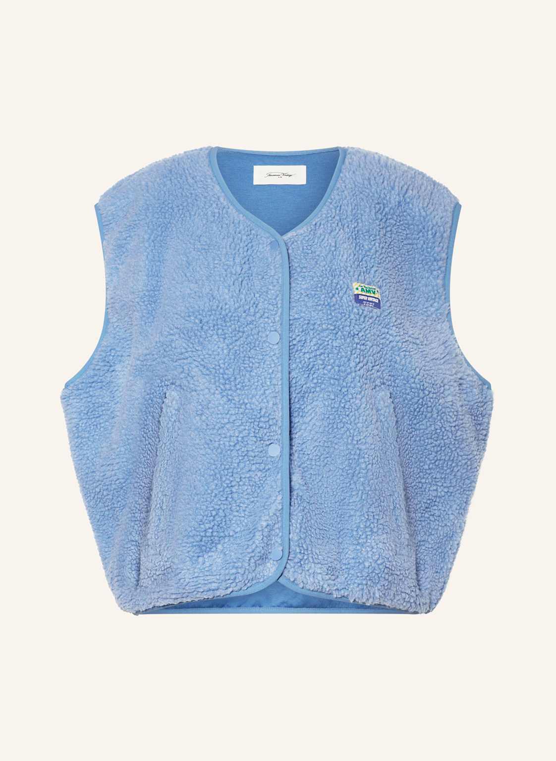 American Vintage Teddyfell-Weste blau von American vintage