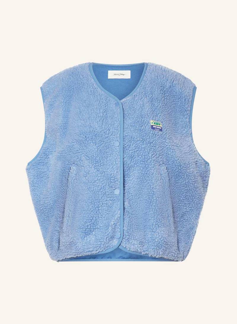 American Vintage Teddyfell-Weste blau American Vintage Teddyfell-Weste blau von American vintage
