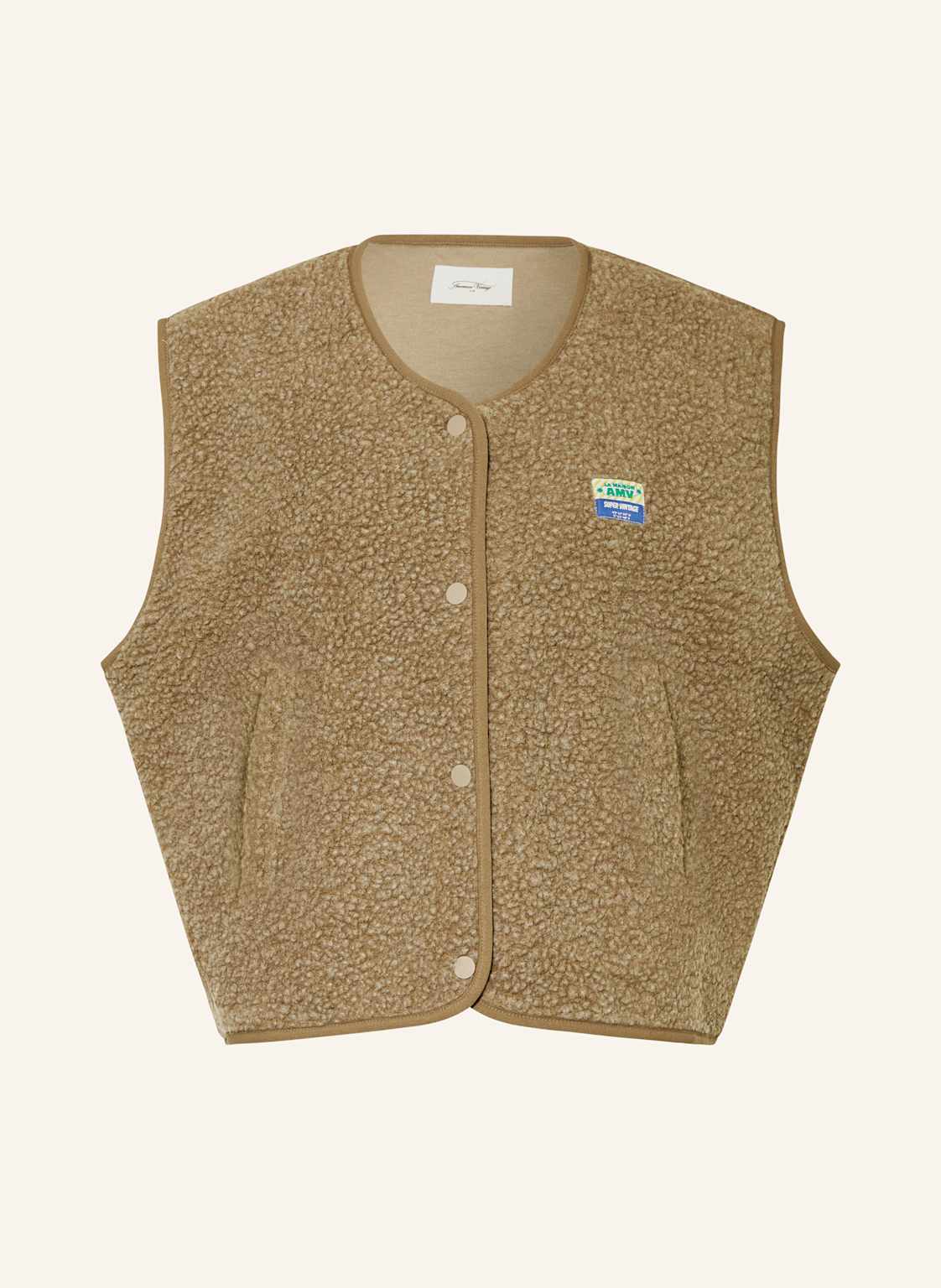 American Vintage Teddyfell-Weste grau von American vintage