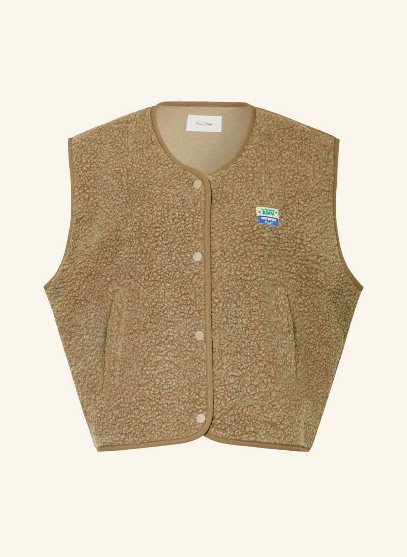 American Vintage Teddyfell-Weste grau von American vintage