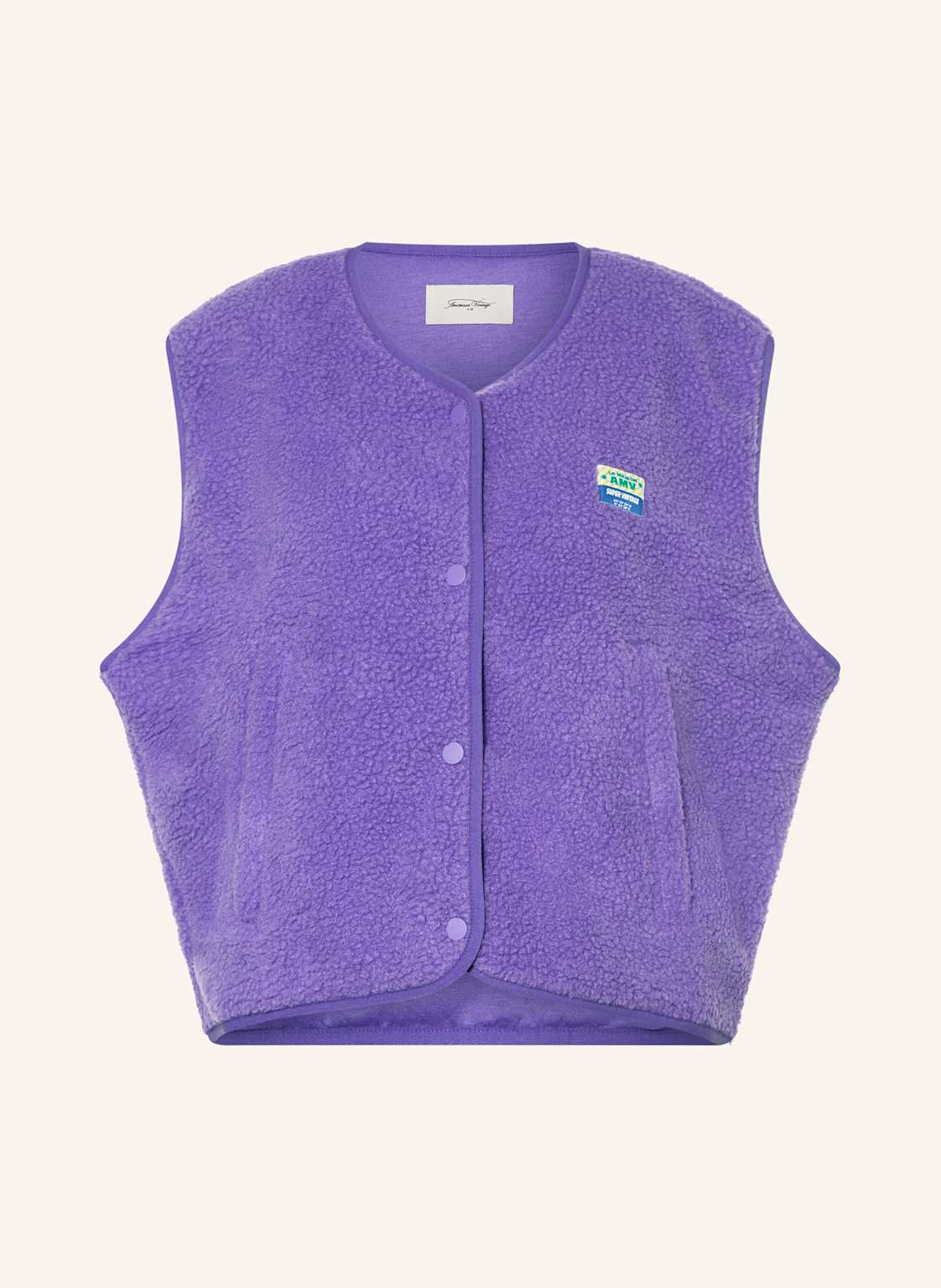 American Vintage Teddyfell-Weste lila von American vintage