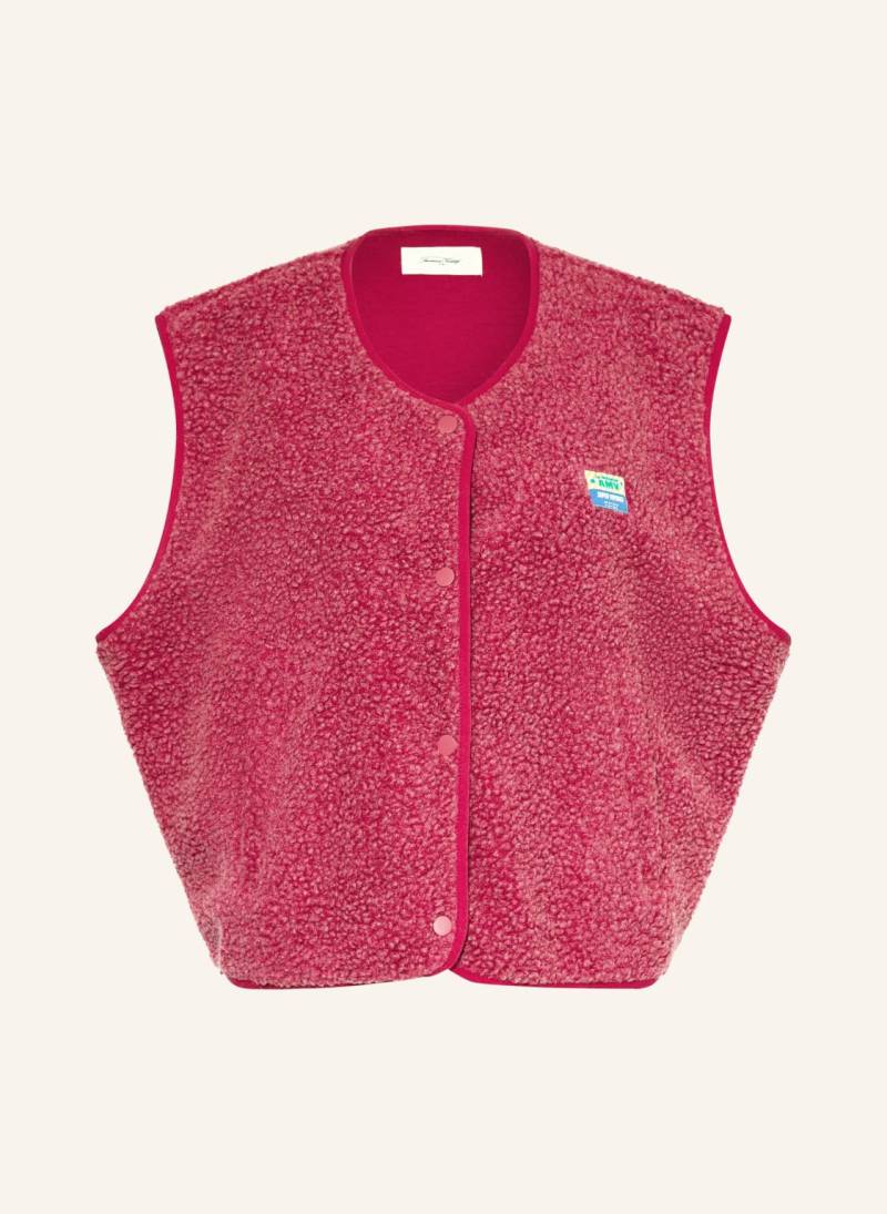 American Vintage Teddyfell-Weste pink von American vintage