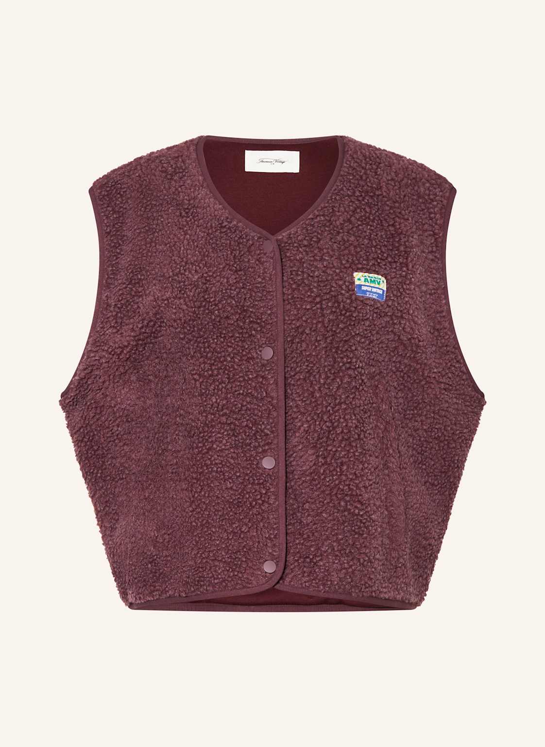 American Vintage Teddyfell-Weste rot von American vintage