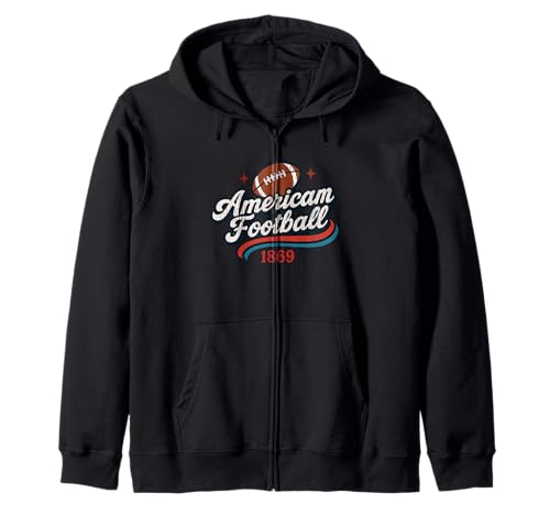 American Football 1869 Sport Varsity Vintage Jungen Mädchen Kapuzenjacke von AmericanFootballAxis1