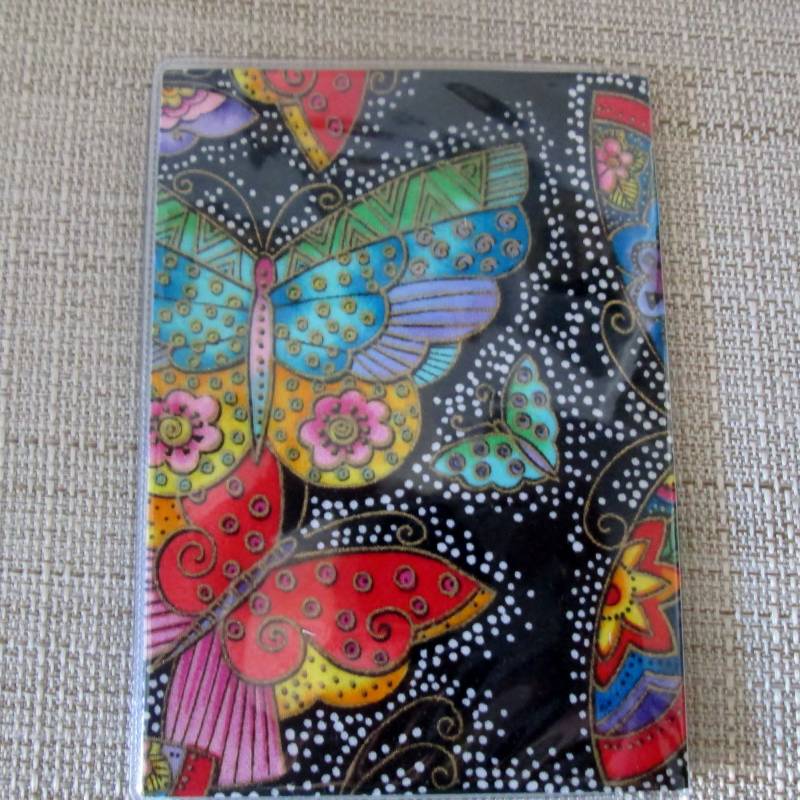Laurel Burch Schmetterlinge Stoff Passhülle Flying Colors Vinyl Schoner Travel Accessoire Schmetterling von AmericanPie