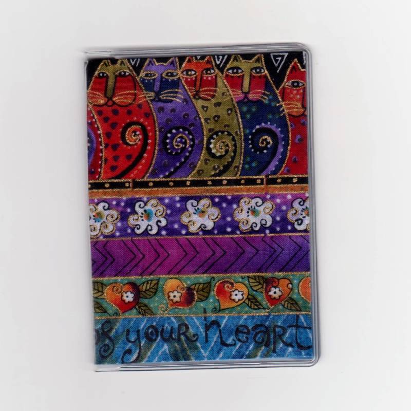 Mini Geldbörse Laurel Burch Katzen & Herzen Visitenkartenhalter Kreditkarten Subway Pass Stoff Vinyl Beschützer Kreuzfahrt Ausweis Hochzeit Gunst von AmericanPie