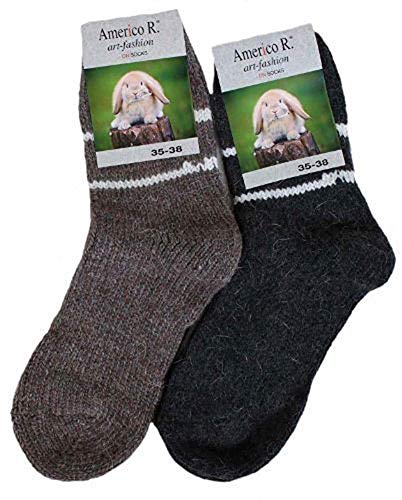 Americo R. Damen Herren Angorasocken, 2er Pack Braun-Graumeliert 35-38 Americo R. Damen Herren Angorasocken, 2er Pack Braun-Graumeliert 35-38 von Americo R.