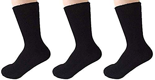 Americo R. Herren Wollsocken ohne Gummi 3er Pack Schwarz 47-50 von Americo R.