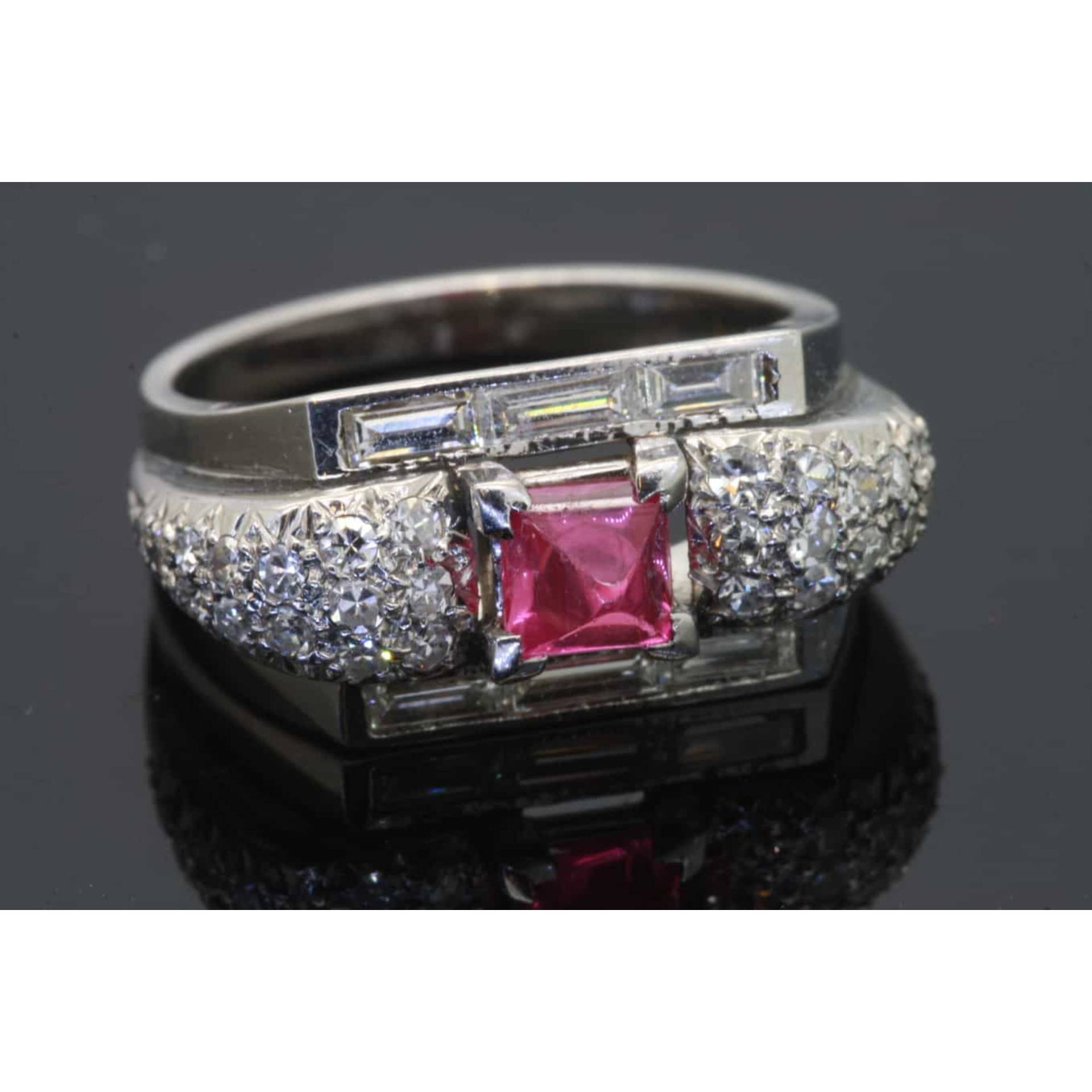 Antik Pink Saphir Verlobungsring, Vintage Ehering, Einzigartiger Versprechen Ring, Diamant Statement Ring Für Sie von Amerishine